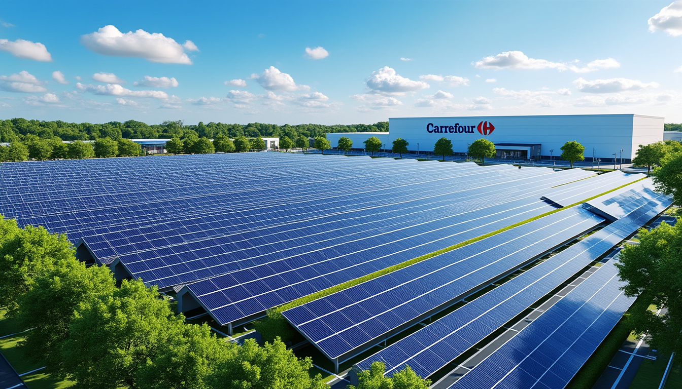 découvrez notre nouveau projet vert à saint-martin-lez-tatinghem ! plus de mille panneaux solaires seront installés sur le parking de carrefour, contribuant à une énergies renouvelables pour un avenir durable. ensemble, soutenons l'écologie et réduisons notre empreinte carbone.